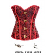 Red SteamPunk Corset