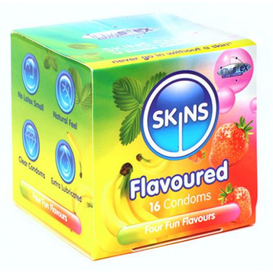Skins Condoms Flavours Cube 16 Pack