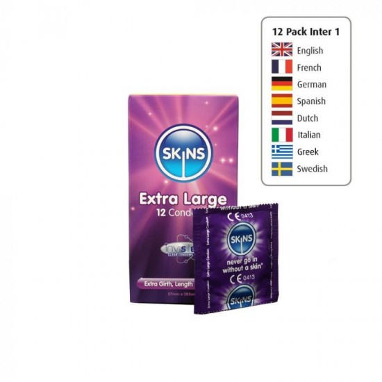 Skins Condoms Extra Large 12 Pack International 1