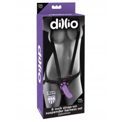 Dillio
6" Strap-On Suspender
Harness Set – Fjólublár