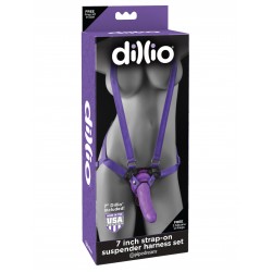 Dillio
7" Strap-On Suspender
Harness Set – Fjólublár