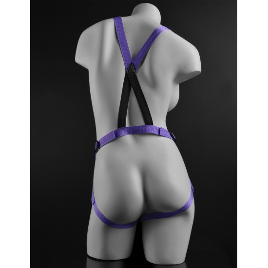 Dillio
7" Strap-On Suspender
Harness Set – Fjólublár