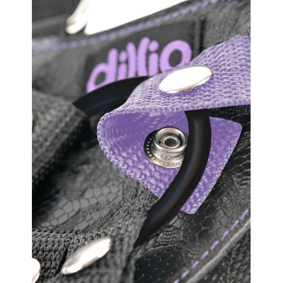 Dillio
7" Strap-On Suspender
Harness Set – Fjólublár