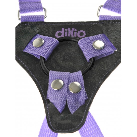 Dillio
7" Strap-On Suspender
Harness Set – Fjólublár