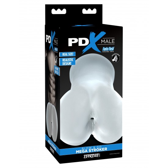 PDX Male Blow and Go Mega Stroker – Clear