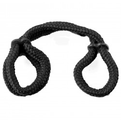 Fetish Fantasy Series Silk Rope Love Cuffs - Black