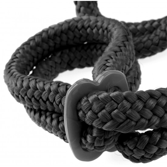 Fetish Fantasy Series Silk Rope Love Cuffs - Black