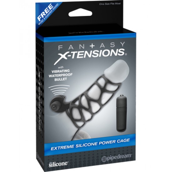 Fantasy X-tensions Extreme Silicone Power Cage - Black