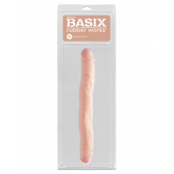 Basix Rubber Works - 12" Double Dong - Flesh