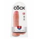 King Cock  8" Cock with Balls - Flesh