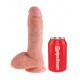 King Cock  8" Cock with Balls - Flesh