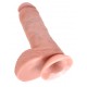 King Cock  8" Cock with Balls - Flesh