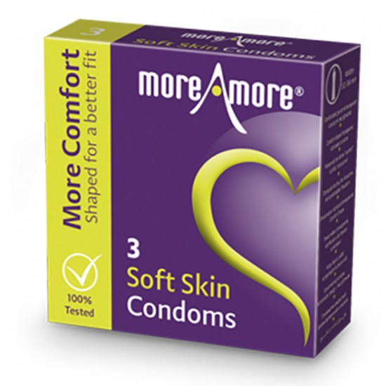 MoreAmore - Condom Soft Skin 3 pcs