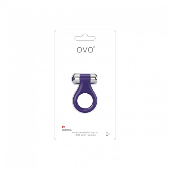 Ovo - B1 Vibrating Ring Lilac Chrome