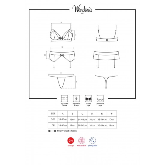 Obsessive - Wonderia Set 3 pcs Black