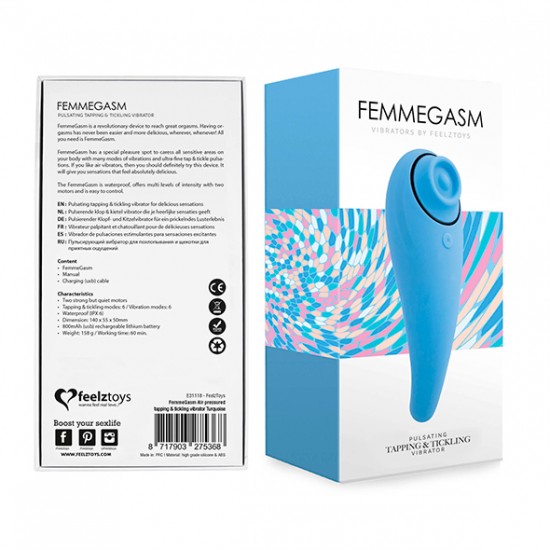 FeelzToys - FemmeGasm Tapping & Tickling Vibrator
Turqoise