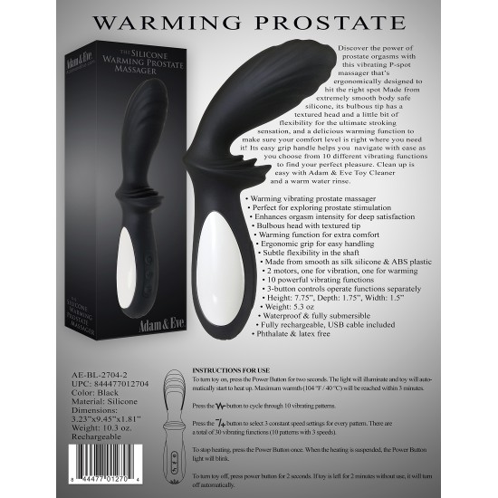 THE SILICONE WARMING PROSTATE MASSAGER