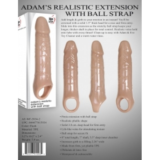 ADAM'S REALISTIC EXTENSION WITH BALL STRAP