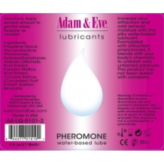 PHERMONE WATER-BASED LUBE 4 OZ