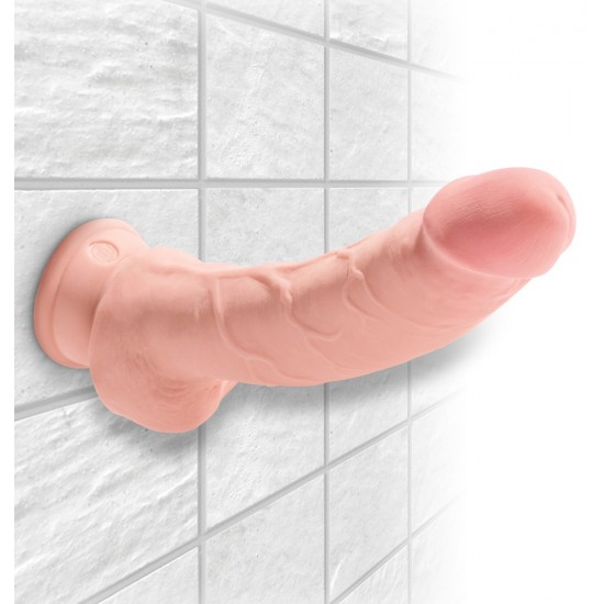 8" Triple Density Cock with Balls+sogskál