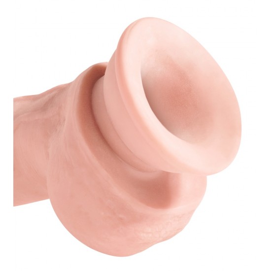 8" Triple Density Cock with Balls+sogskál