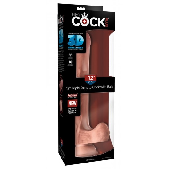 12" Triple Density Cock with Balls+sogskál