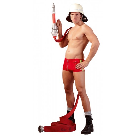 Rauðar buxur með rennilás kk