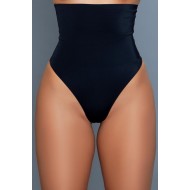 Daily Comfort High Waist Shaping Thong - Black