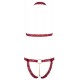 Open Bra and String Red