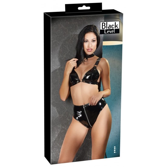 Vinyl haldari og buxur – glans