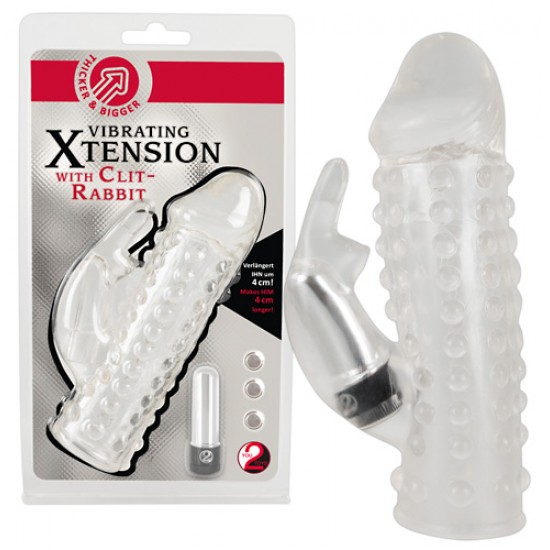 Penis Sleeve with Clitoris Stimulator