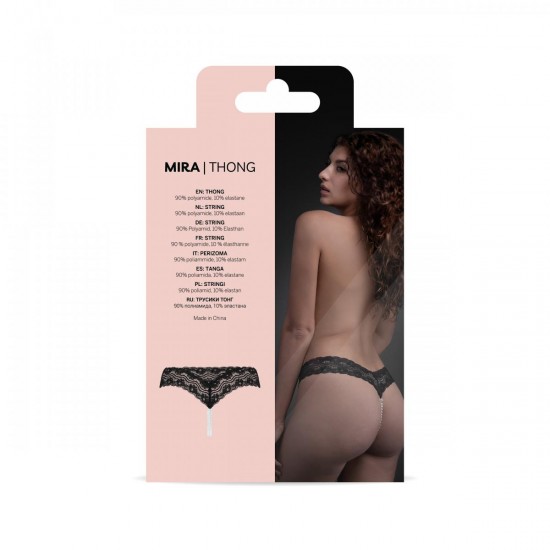 Underneath - Crotchless Mira G-string With Pearl Chain