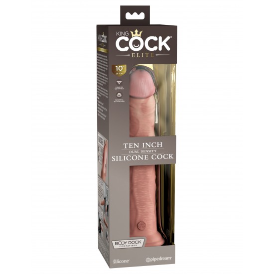 10" Dual Density Silicone Cock